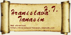 Hranislava Tanasin vizit kartica